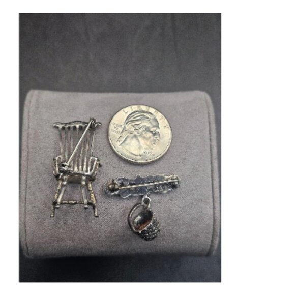 Edwardian Silver & Paste Giardinetti Flower Basket Brooch  Spring Gardening | Vintage Victorian Sterling Silver Basket Brooch